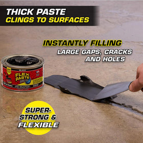 Flex Paste fills large gaps with a thick, quick-sealing paste for instant coverage.