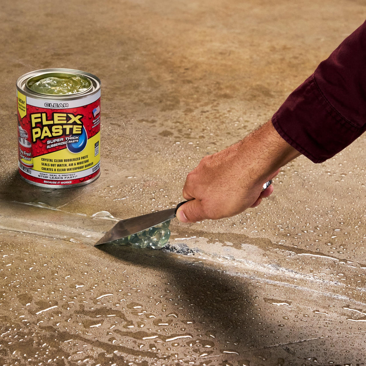 Flex Paste fully-paintable after cure to match surfaces.