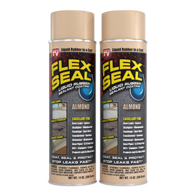 Flex Seal 14 oz Almond bottle ready to seal leaks.