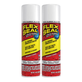 Flex Seal 14 oz white can top view for quick leak sealing