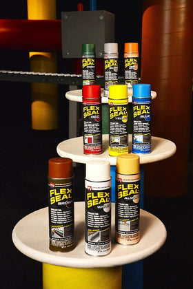 Flex Seal blue color-ready coating suitable for painted projects after drying.