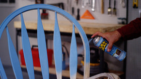 Flex Seal blue roof repair in action creating a flexible, durable coating.
