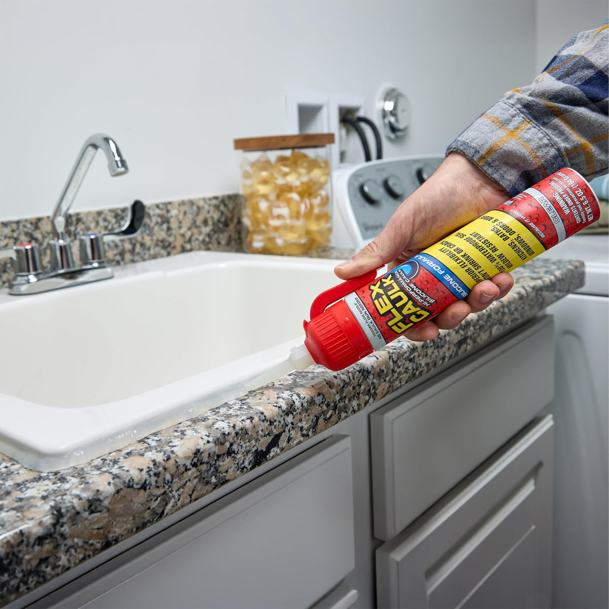 Flexible, durable seal that resists cracking and shrinking