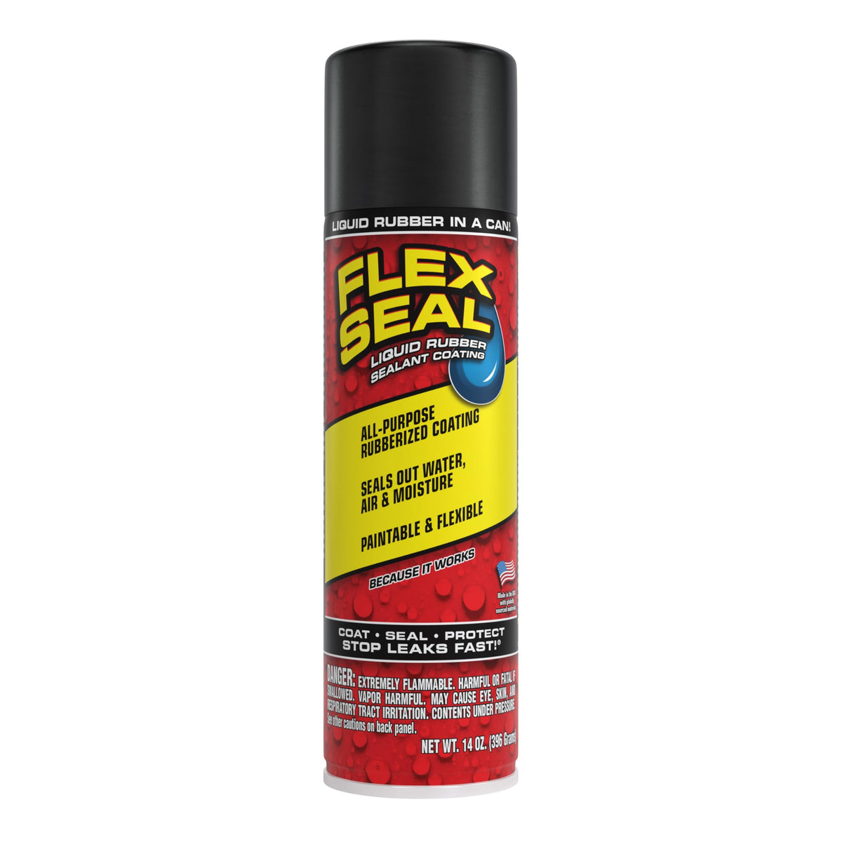 Flex Seal gutter spray seals leaks quickly for rainproof gutters.