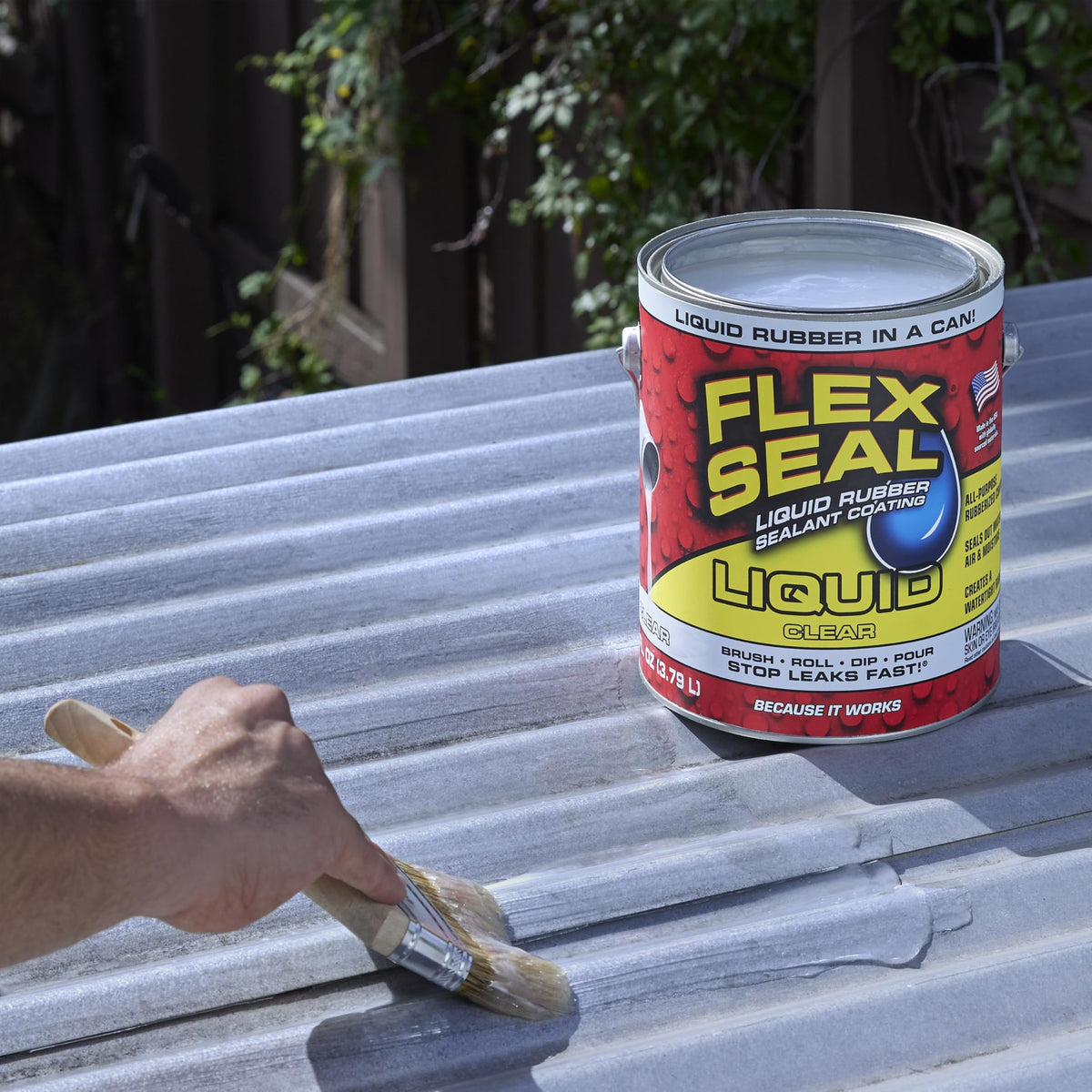 Flex Seal Liquid basement wall seal prevents moisture intrusion