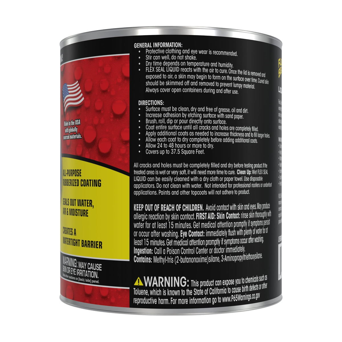 Flex Seal Liquid brush application creating a continuous rubber coating
