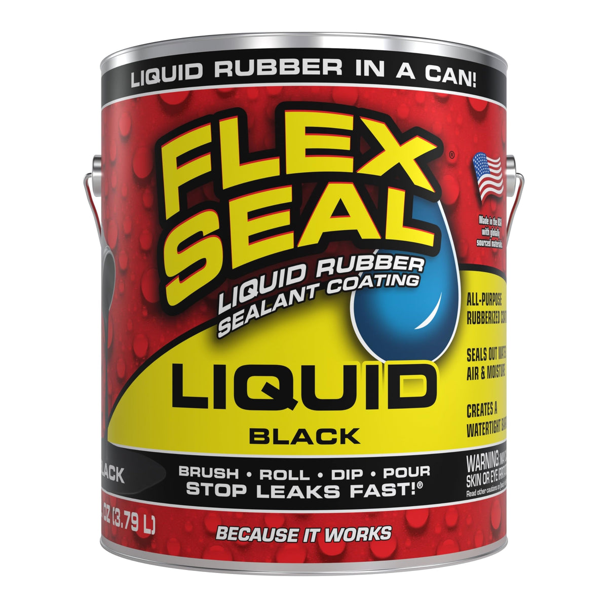 Flex Seal Liquid brush-application illustrates flexible waterproofing for roofs and leaks