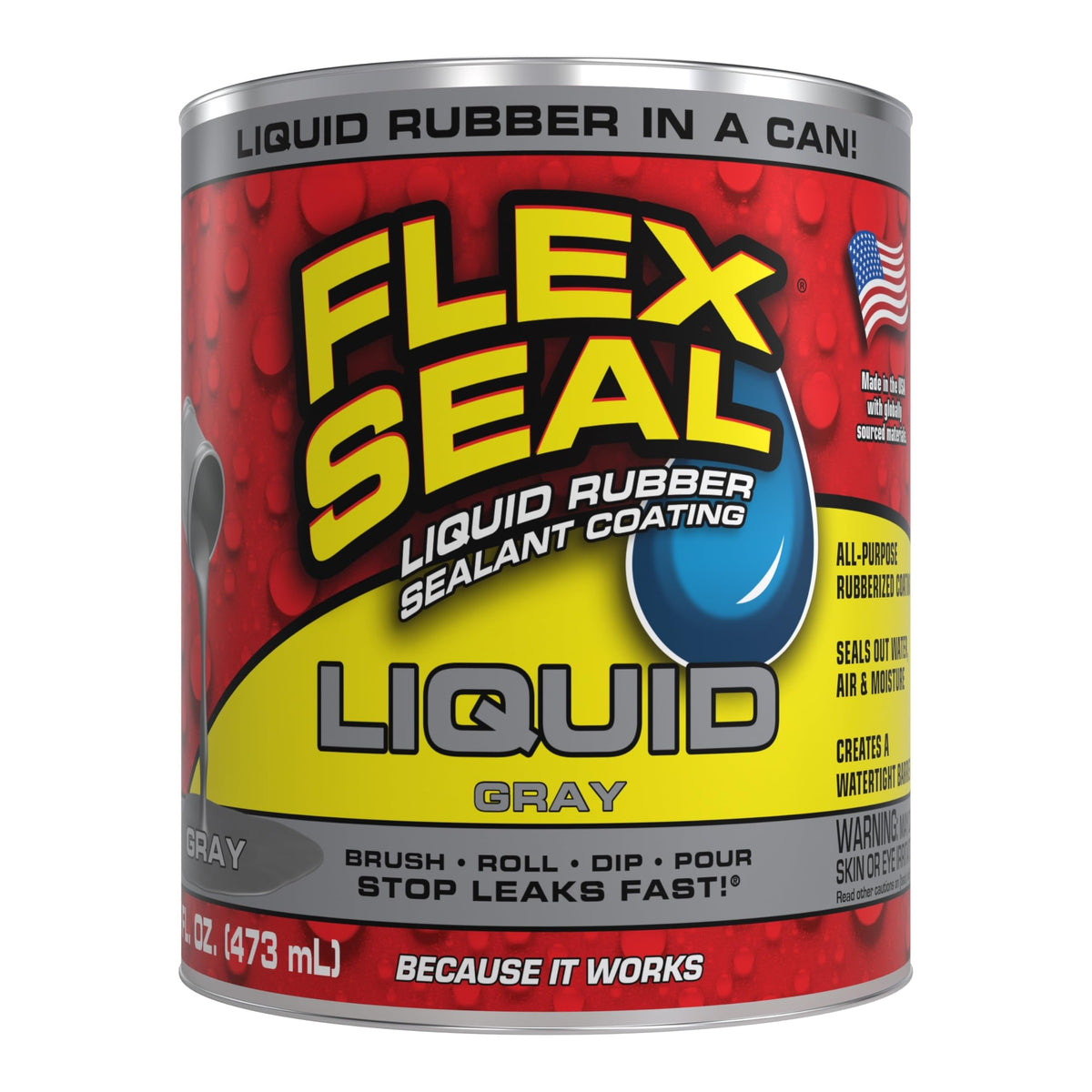 Flex Seal Liquid can application demonstrates easy, watertight coating on multiple surfaces.
