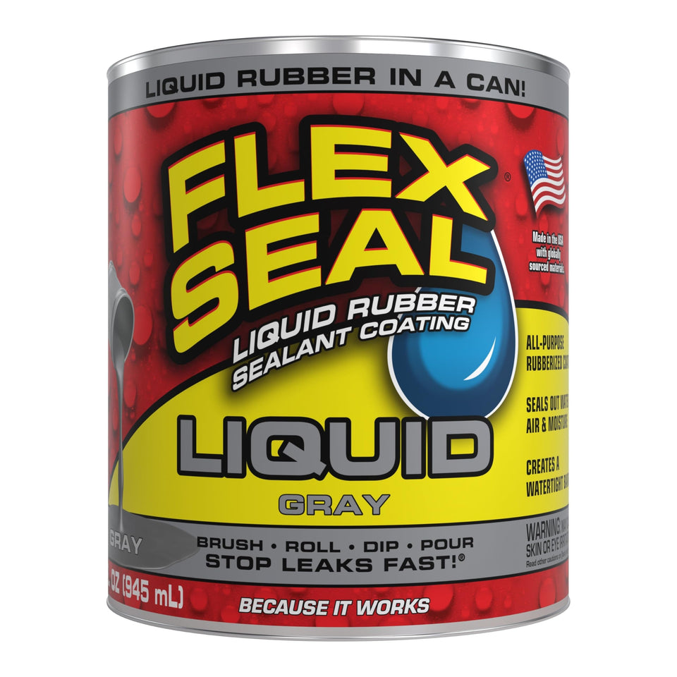 Flex Seal Liquid can shows a durable waterproof sealant for repairs.