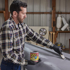 Flex Seal Liquid pour coating forms a seamless waterproof layer.
