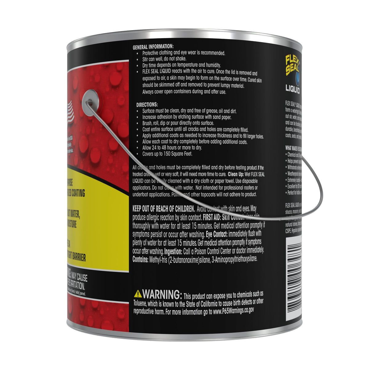 Flex Seal Liquid pour-coating demonstrates even coverage for continuous water protection