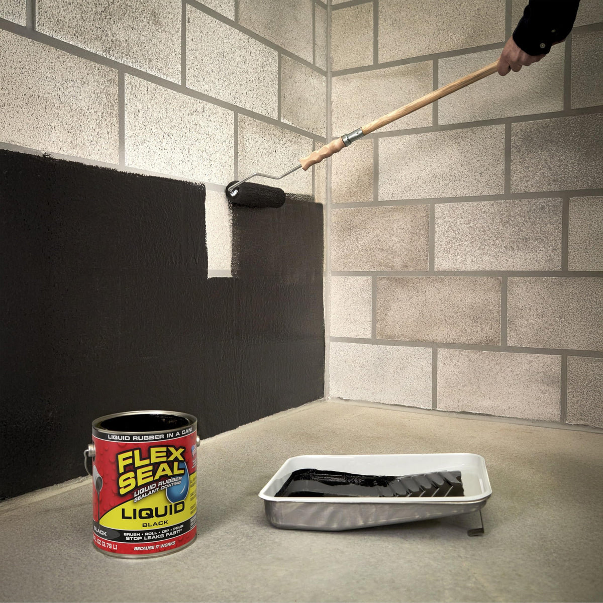 Flex Seal Liquid coating helps prevent rust on metal