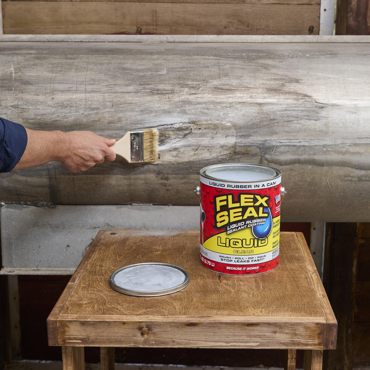 Flex Seal Liquid UV-resistant coating protects exterior surfaces