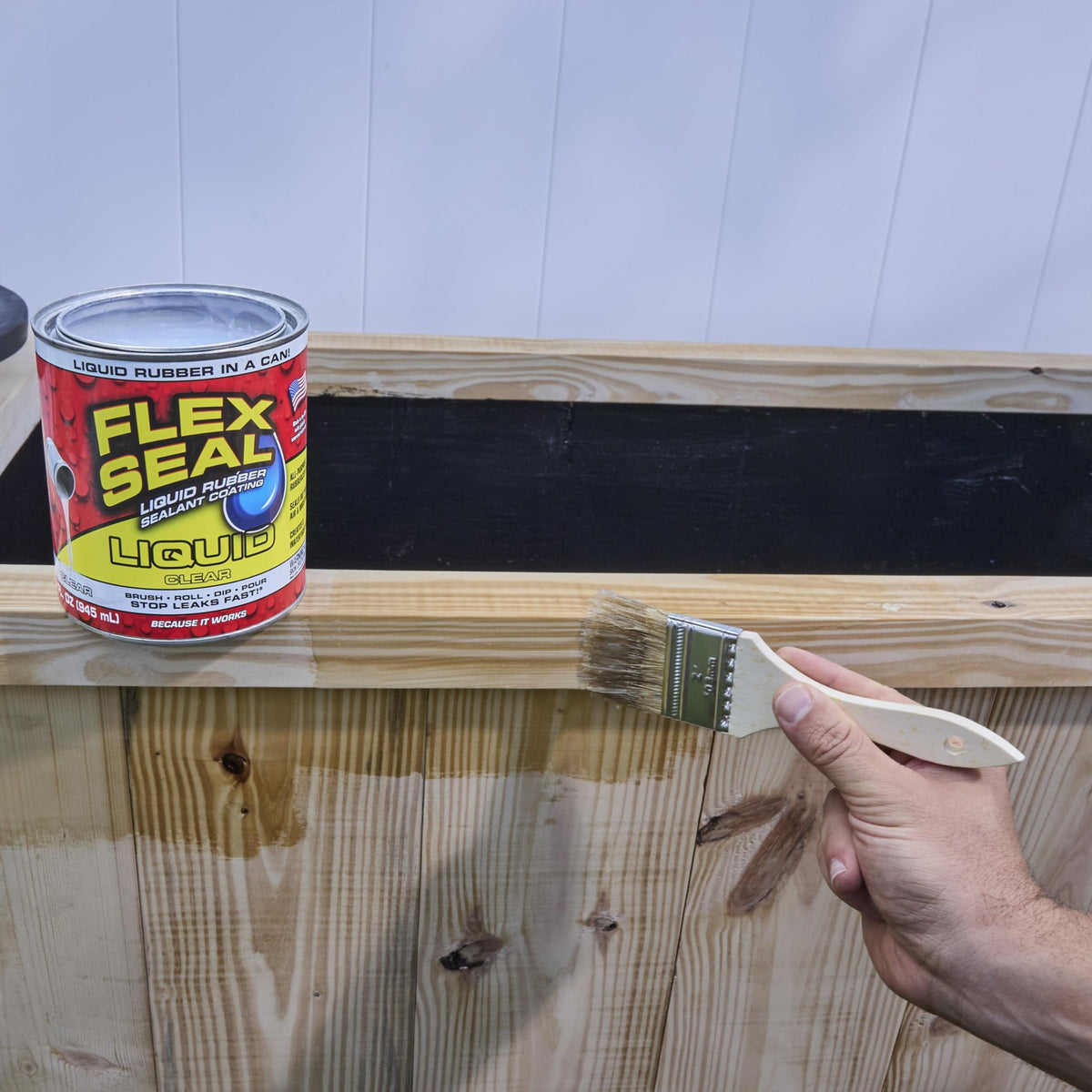 Flex Seal Liquid UV resistant coating on exterior surfaces protects from sun