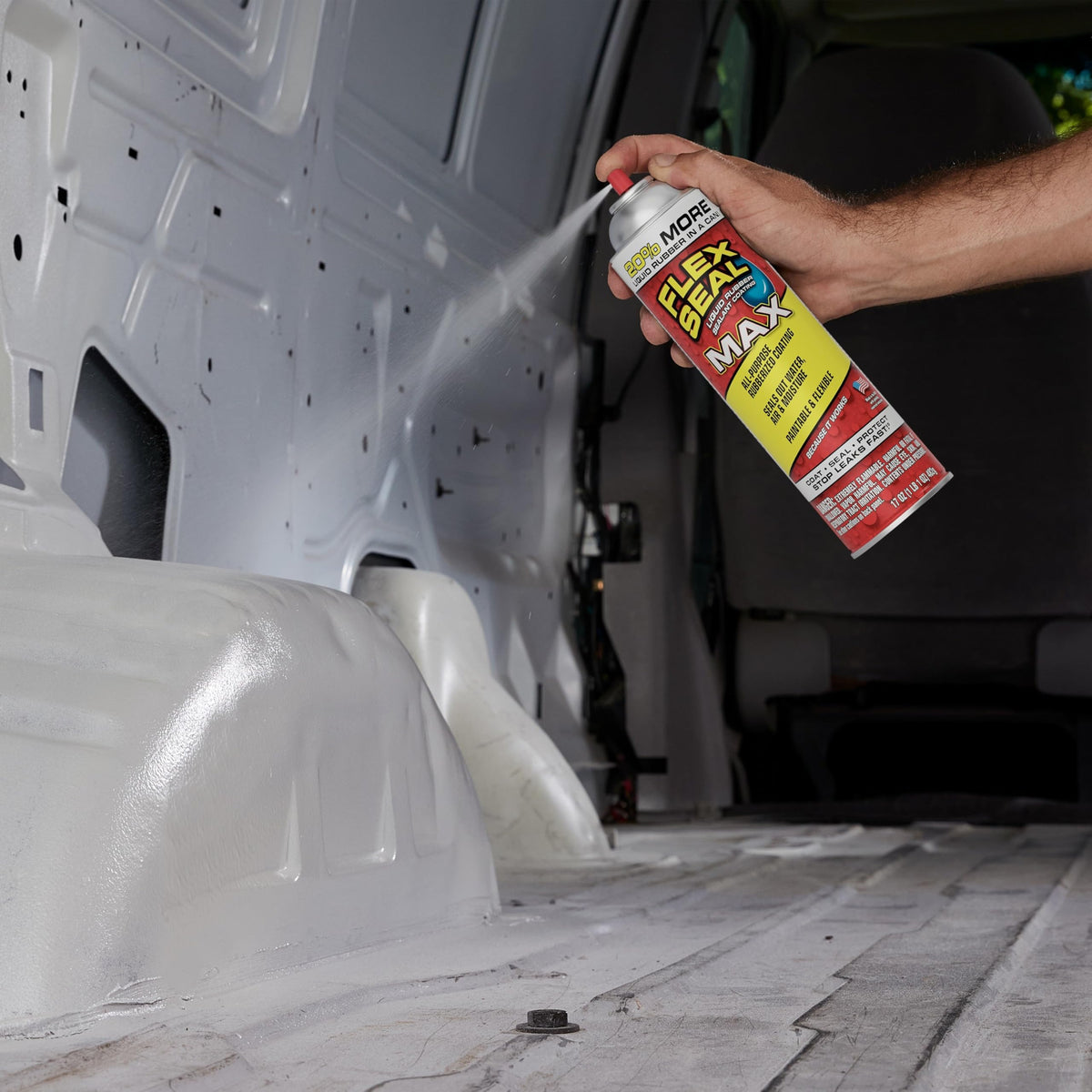 Flex Seal Max gutter application protects metal and wood gutters from leaks
