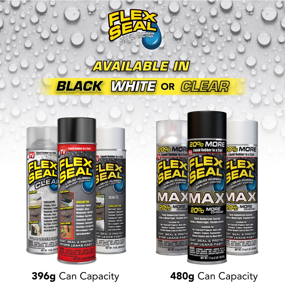 Flex Seal MAX ideal for skylights and windows sealing and weather protection.