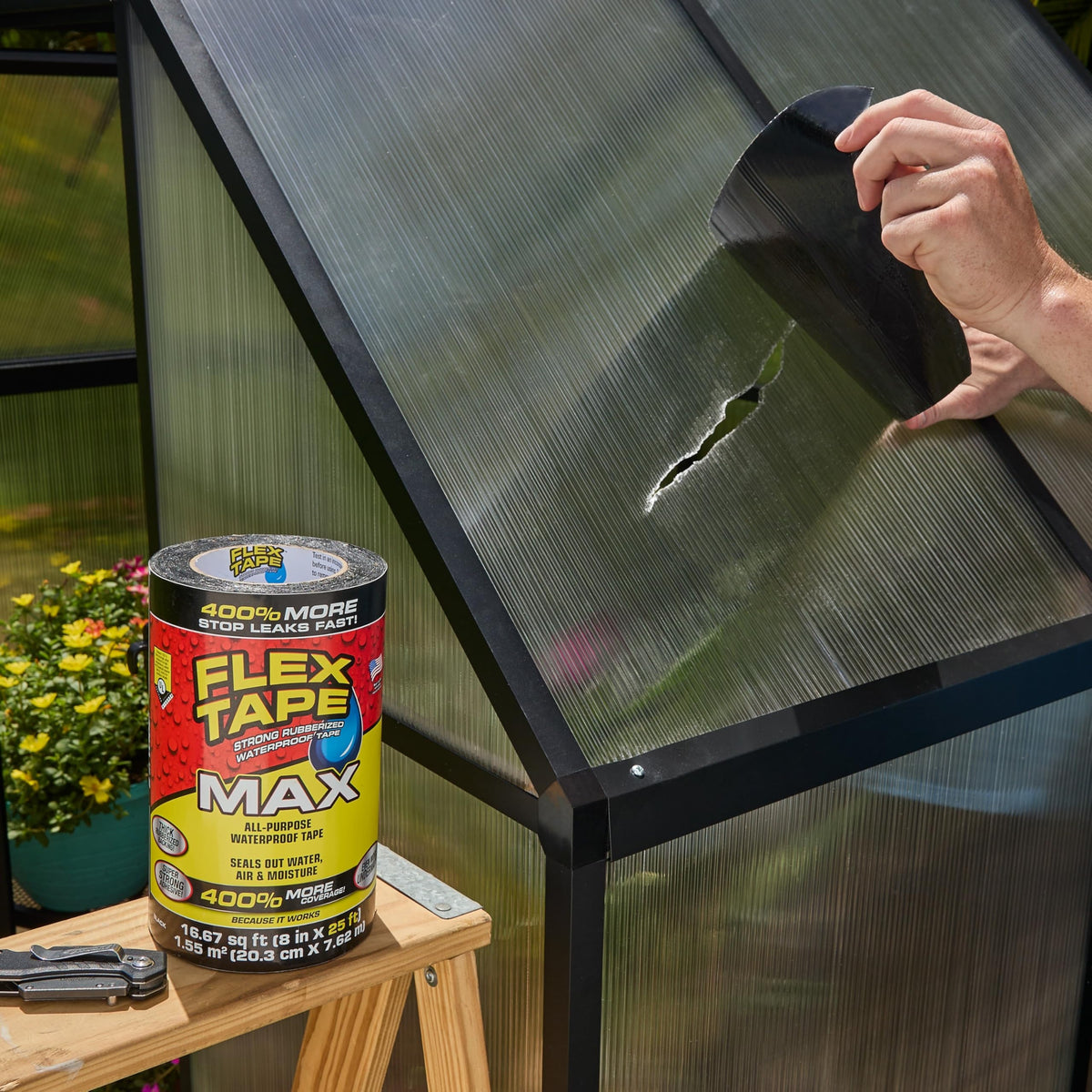 Flex Tape Original wide temperature range supports repairs in winter and summer conditions.