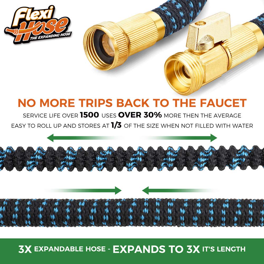 Flexi Hose brass 3/4in fittings ensure secure connections to standard taps.