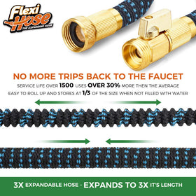 Flexi Hose brass 3/4in fittings ensure secure connections to standard taps.