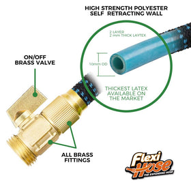 Flexi Hose lightweight design easy to carry around the garden.