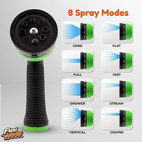 Flexi Hose no-kink flexibility demonstrates smooth bends around plants.
