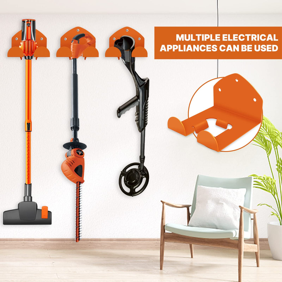 FLEXI RODS heavy-duty tool hook supports garden and power tools