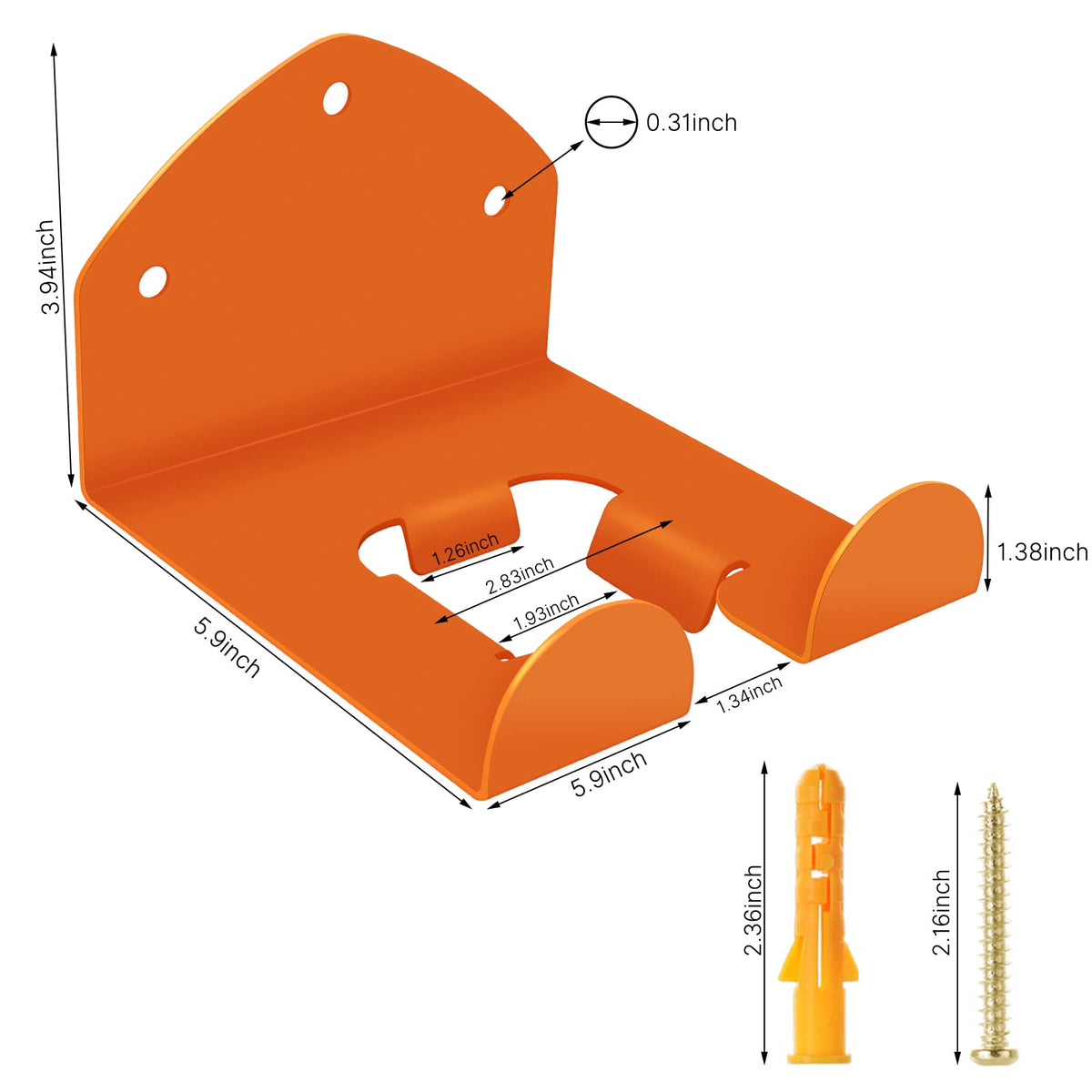FLEXI RODS wall-mounted trimmer rack keeping tools neatly organized