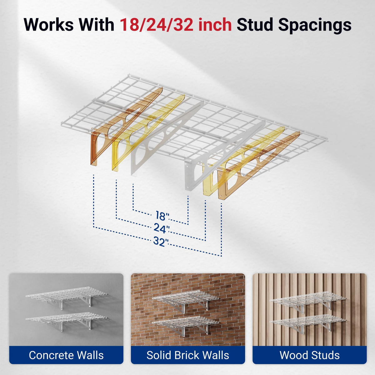 Fleximounts heavy-duty storage capacity supports bulky items securely.