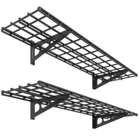 Fleximounts 2-pack wall shelf 1x4ft organized garage storage