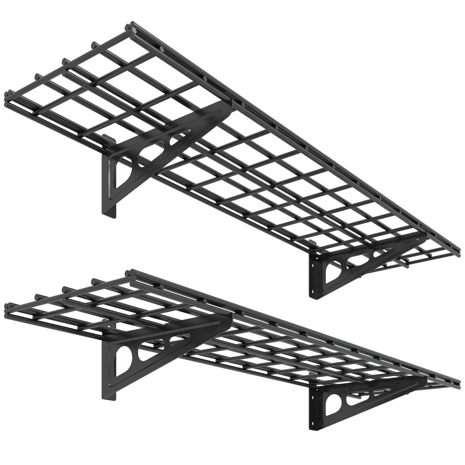 Fleximounts 2-pack wall shelf 1x4ft organized garage storage