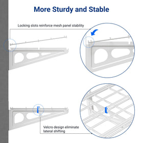 FLEXIMOUNTS buckle design with Velcro protects brackets from bending.