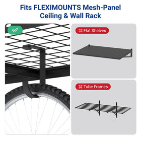 Close-up of FLEXIMOUNTS flat hook reveals durable, scratch-resistant coating.