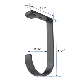 FLEXIMOUNTS flat hook installed on a ceiling rack secures gear without drilling.