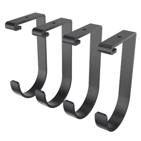 FLEXIMOUNTS flat hook packaging demonstrates easy, tool-free setup for garage storage.