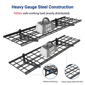 Fleximounts black wall shelf in garage improving organization