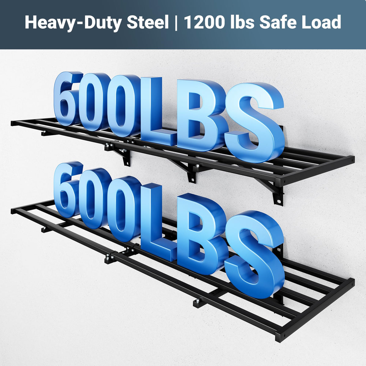 Fleximounts heavy-gauge steel frame demonstrates strength for demanding loads.