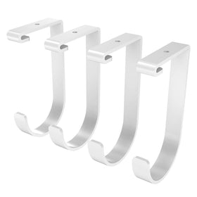Fleximounts hook supports bicycles and gear on wire grid deck.