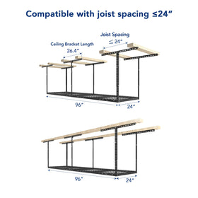 FLEXIMOUNTS overhead storage with grid design for stable tool organization.