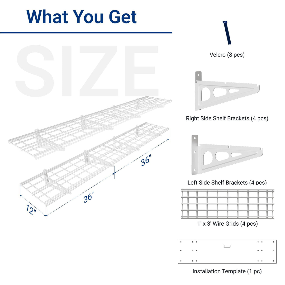 FLEXIMOUNTS two-shelves-per-tier layout offers flexible storage options.