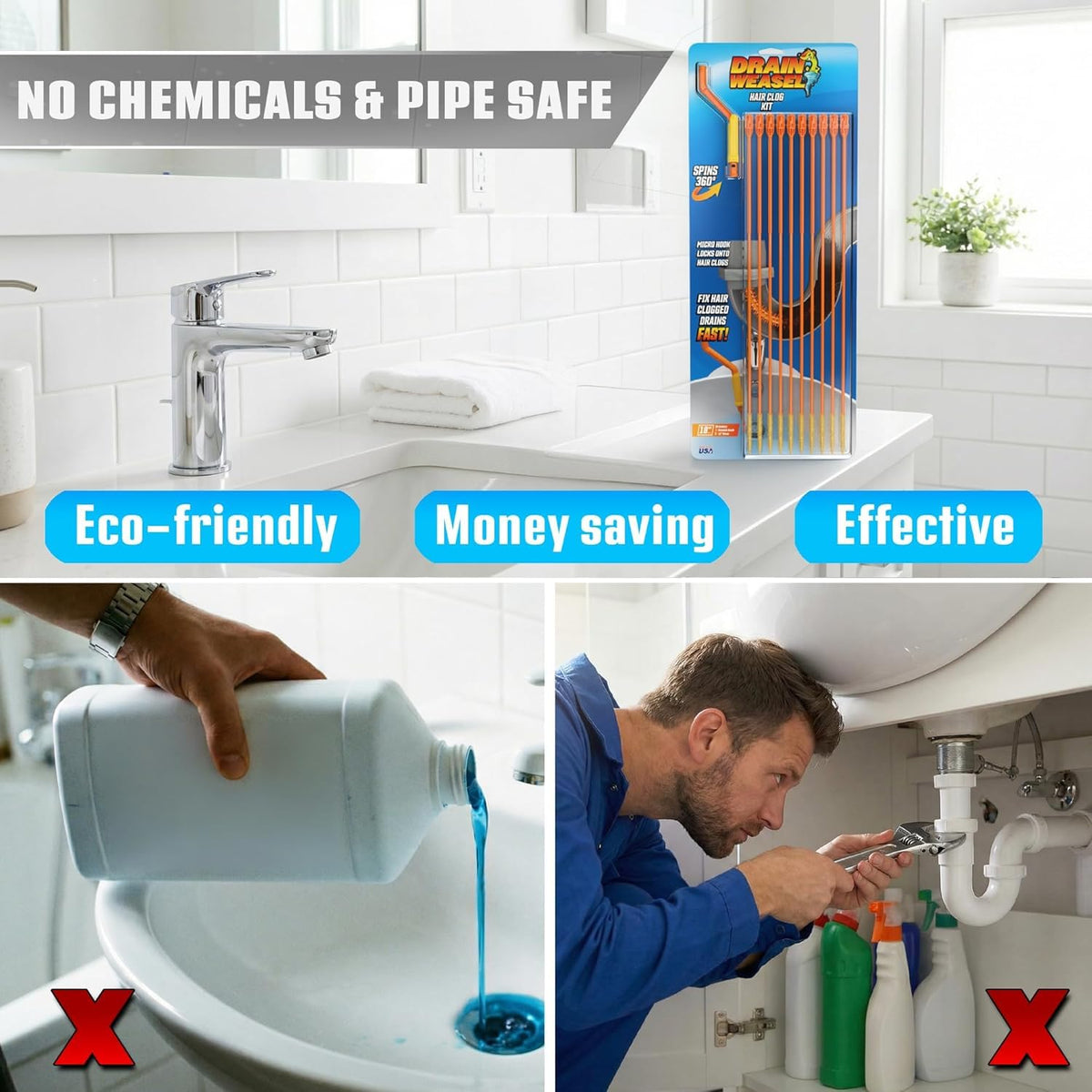 FlexiSnake made in USA for reliable drain cleaning performance