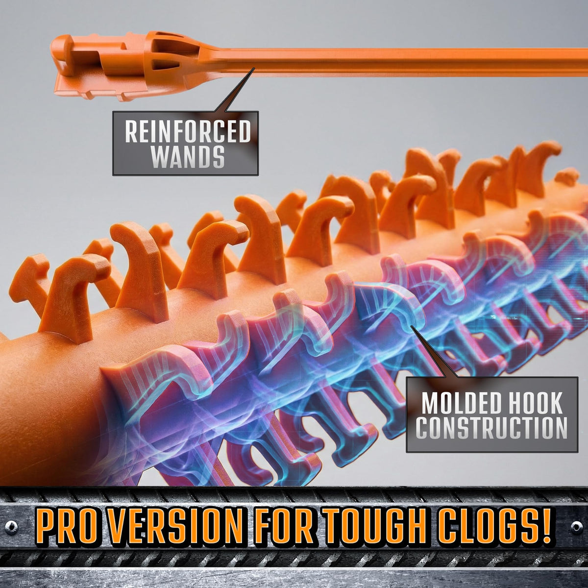 FlexiSnake Pro Drain Weasel features 360° rotation to grab hair and grime safely.