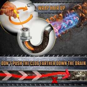 Three-step use with FlexiSnake Pro Drain Weasel restores free flow.
