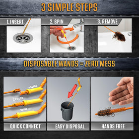 Reusable wands with Quick-Connect handle for easy, mess-free setup.