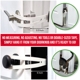 FlexLatch door holder side view showing secure fit.