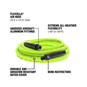 Flexzilla air hose coiled flat shows zero-memory coil for easy storage