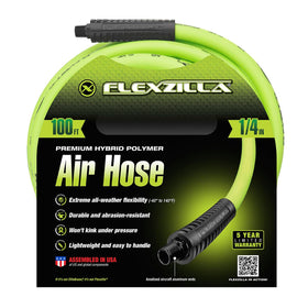 Flexzilla air hose with MNPT fittings provides secure connections