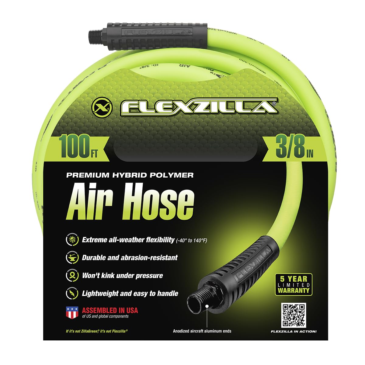 Abrasion-resistant outer cover on Flexzilla hose