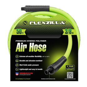 Flexzilla HFZ3850YW2 hose featuring 1/4 in MNPT fittings for secure connections.