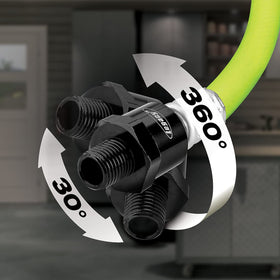 Flexzilla hybrid polymer resists kinking for smooth operation.
