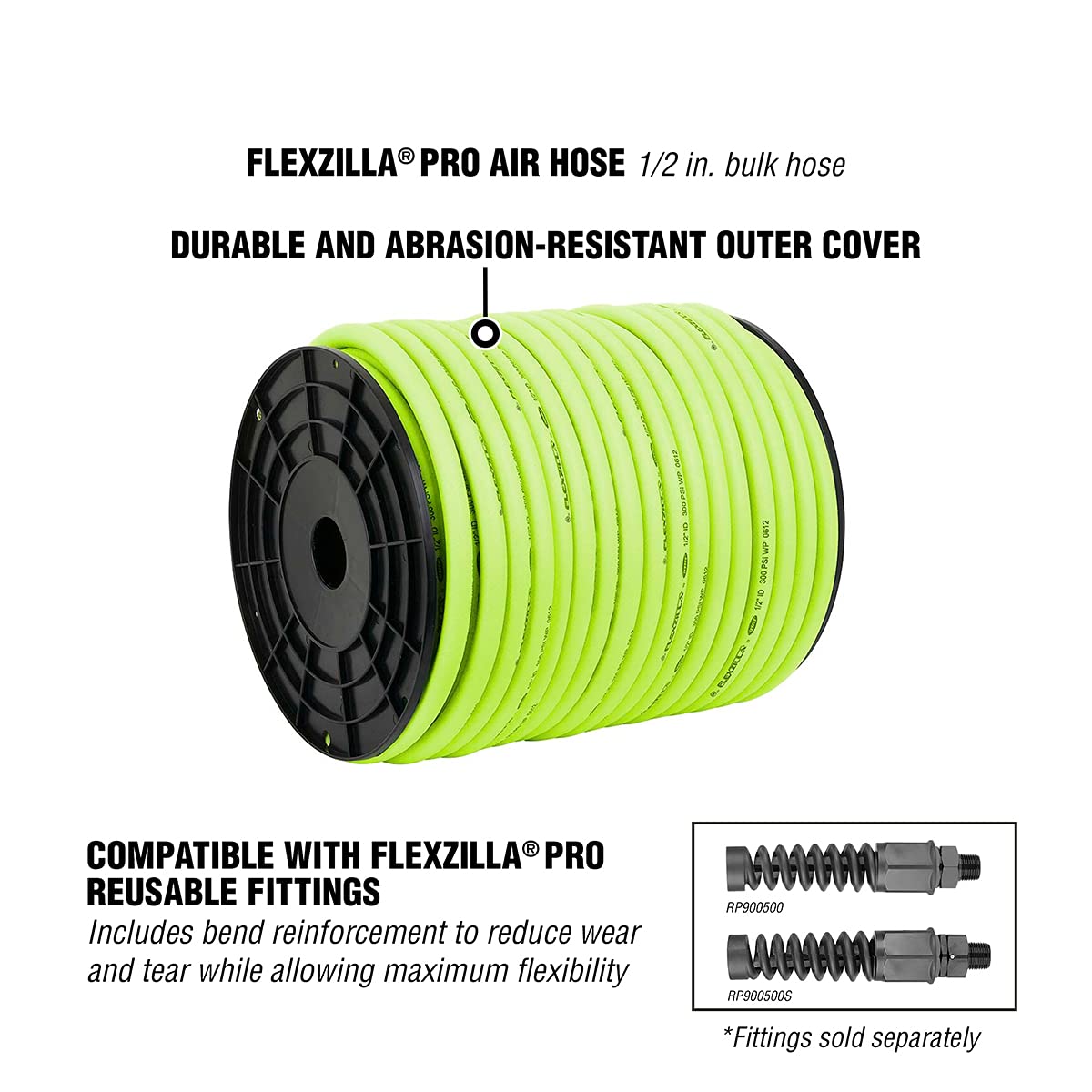 Flexzilla Pro hybrid polymer close-up highlights lightweight, durable construction.